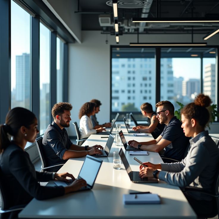 Medical professionals collaborating in a modern clinical setting